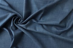 ткань шерсть с шёлком голубой меланж Италия