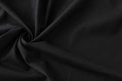 ткань костюмная шерсть  чёрного цвета Италия