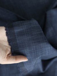 ткань шерсть синего цвета меланж
