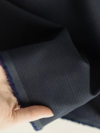 ткань шерсть синяя в мелкую полоску