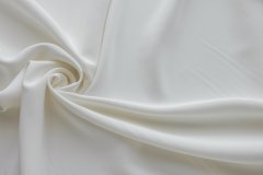 ткань шёлковое кади молочного цвета Италия