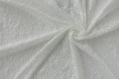 ткань кружево с цветами белое Италия