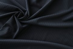 ткань тёмно-синяя шерсть в полоску Италия