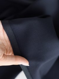 ткань костюмная шерсть пике темно-синего цвета