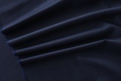 ткань темно-синяя шерсть в жаккардовый ромб Италия