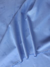 ткань голубой оксфорд с жаккардовым рисунком