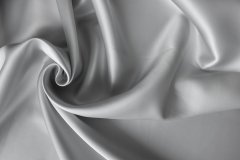 ткань двусторонний двухслойный шёлк чёрный/светло-серый Италия