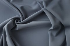 ткань двусторонняя двухслойная ткань кади серого и голубого цвета Италия