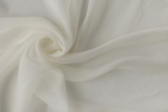 ткань шелковый шифон молочного цвета Италия