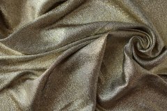ткань шелковая парча золотого цвета с люрексной нитью Италия