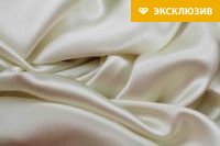 ткань молочный атлас атлас шелк однотонная белая Италия