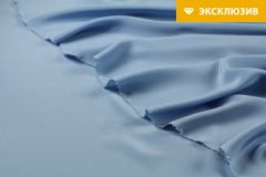 ткань крепдешин голубого цвета в 2х кусках: (1.60 и 0.65) крепдешин шелк однотонная голубая Италия
