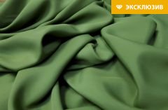 ткань шелковый крепдешин травяного цвета крепдешин шелк однотонная зеленая Италия