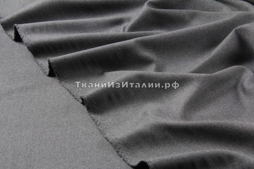 ткань темно-серый кашемир с шерстью, костюмно-плательная кашемир однотонная серая Италия