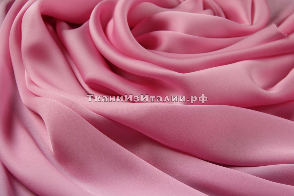 ткань шелковый сатин розового цвета