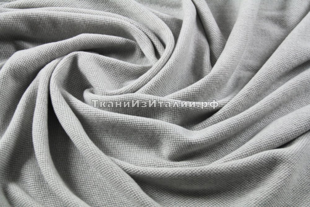 ткань ткань из кашемира светло-серого цвета, костюмно-плательная кашемир однотонная серая Италия