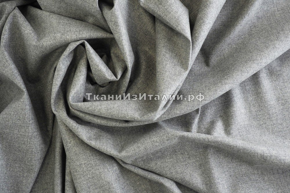 ткань серый кашемир с мембраной (Storm System), пальтовые кашемир однотонная серая Италия