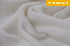 ткань белая пальтовая шерсть с альпакой пальтовые шерсть однотонная белая Италия