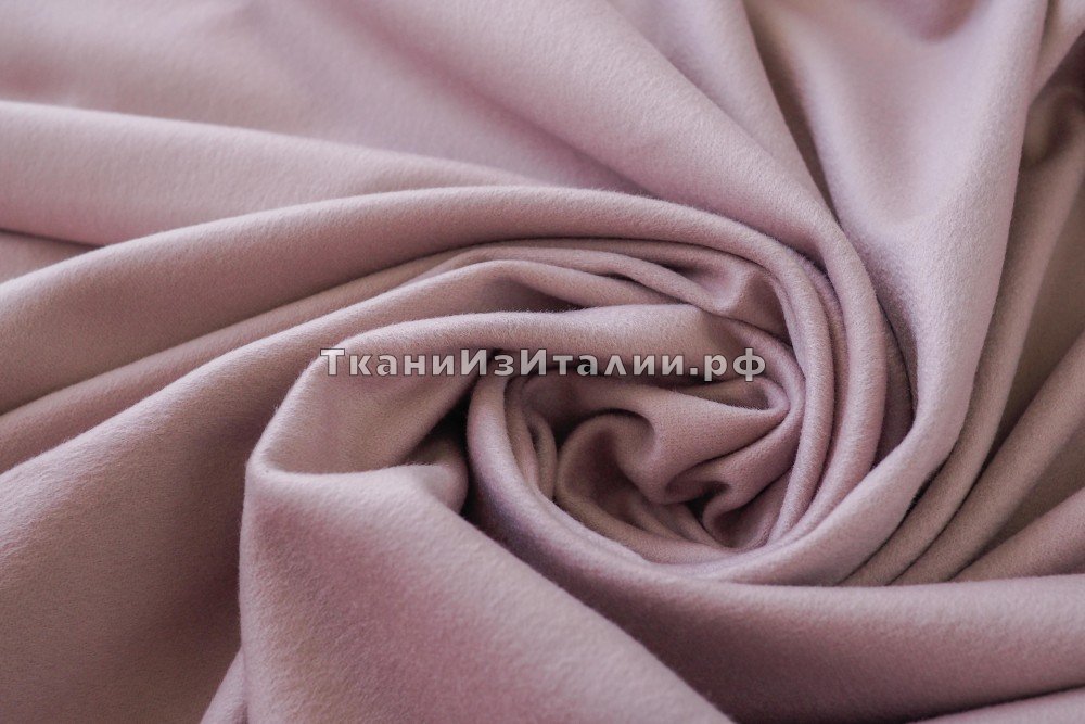 ткань пыльно-розовый кашемир, пальтовые кашемир однотонная розовая Италия