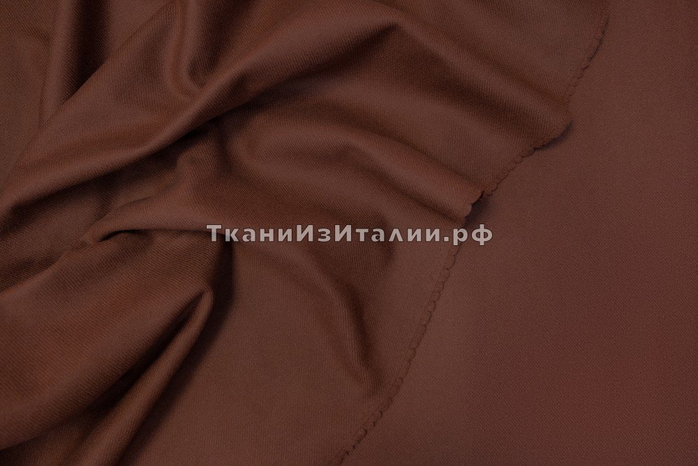 ткань двухслойное пальтовое шерстяное сукно с кашемиром, пальтовые шерсть однотонная коричневая Италия