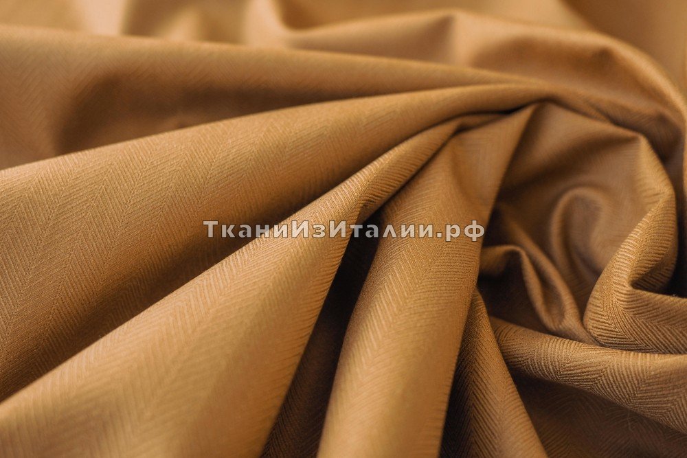 ткань костюмная ткань с мембраной ржавого цвета с елочкой, ткани с мембраной шерсть однотонная коричневая Италия