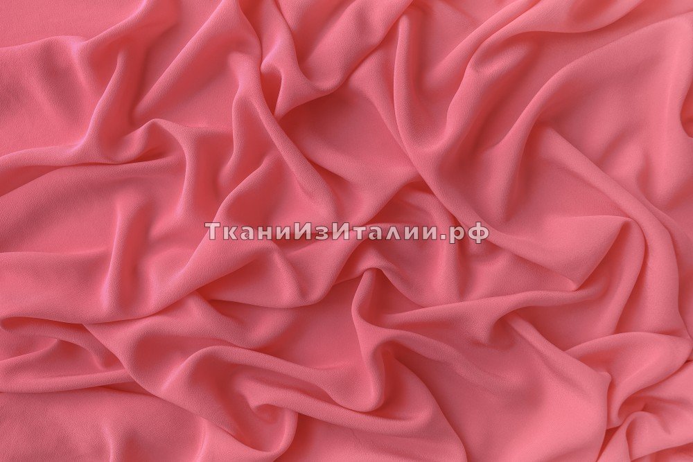 ткань крепдешин розовый с лосевым оттенком, крепдешин шелк однотонная розовая Италия
