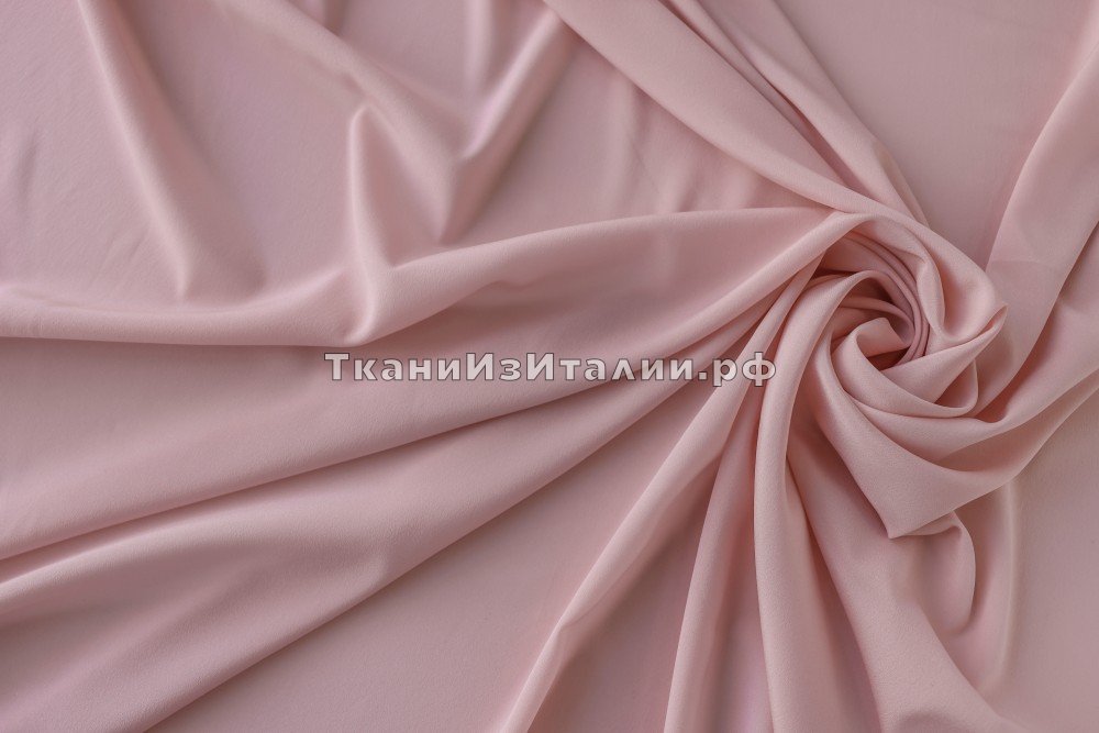 ткань крепдешин цвета розовая гортензия, крепдешин шелк однотонная розовая Италия