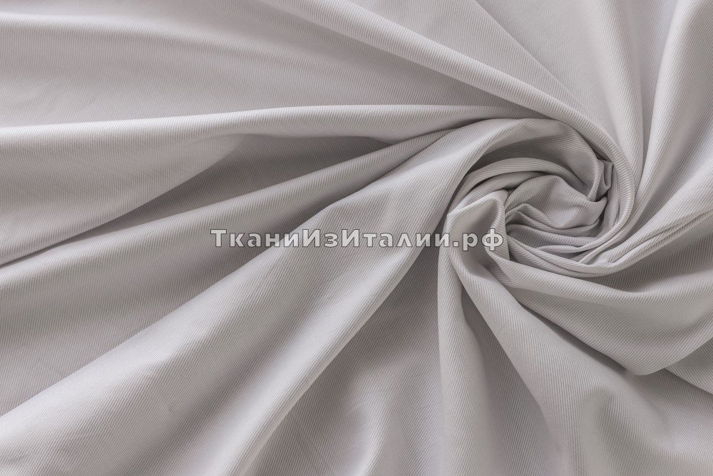 ткань хлопок саржевого плетения белый с кофейным оттенком, костюмно-плательная хлопок в полоску белая Италия