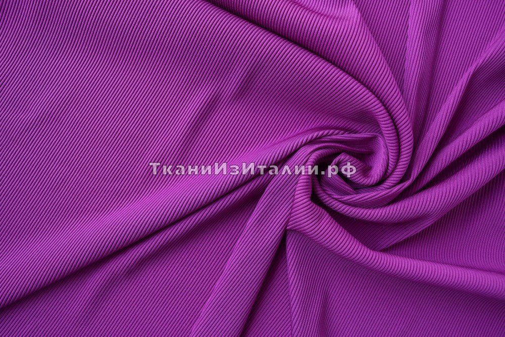 ткань трикотаж ярко-фиолетовый (лапша), трикотаж хлопок в полоску фиолетовая Италия