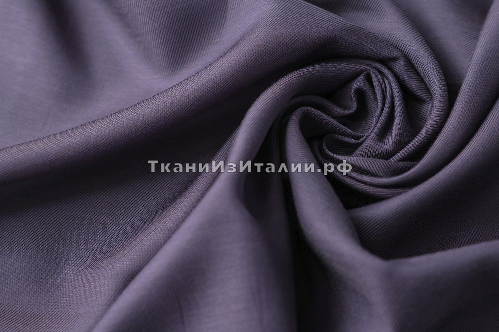ткань подклад из вискозы и хлопка фиолетовый, подклад вискоза однотонная фиолетовая Италия