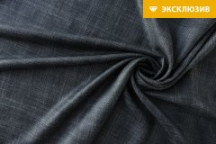 ткань шерсть с шелком и льном черно-серый меланж в слабую клетку костюмно-плательная шерсть в клетку серая Италия