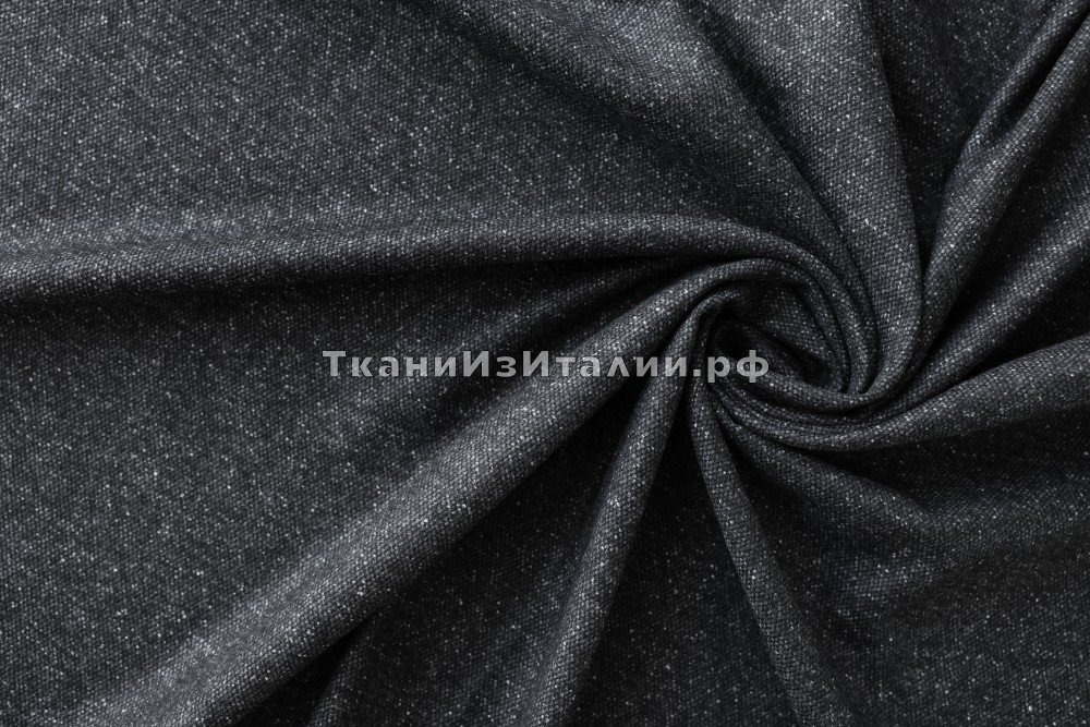 ткань костюмно-плательная шерсть с кашемиров серый меланж, костюмно-плательная шерсть однотонная серая Италия