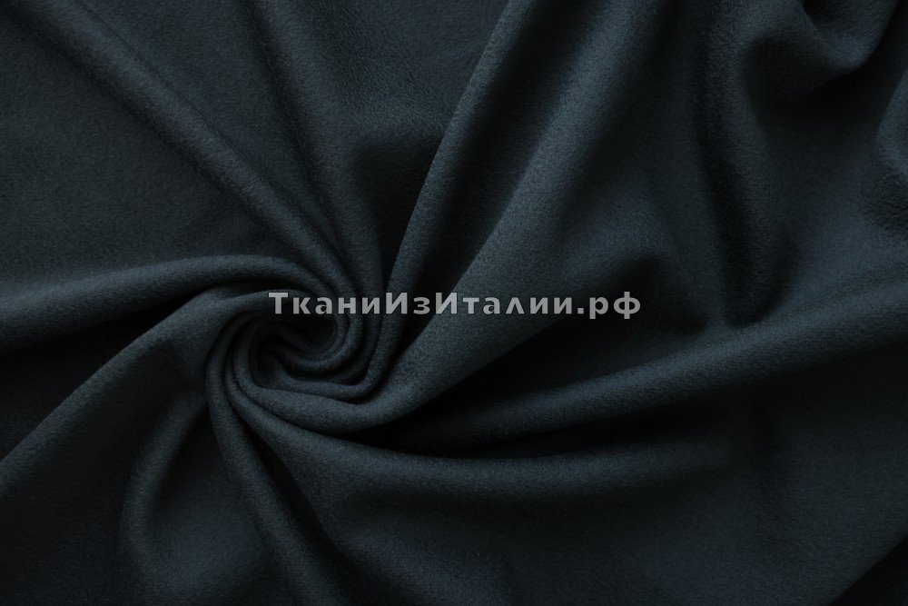 ткань пальтовая шерсть с кашемиром темно-синяя, пальтовые шерсть однотонная черная Италия