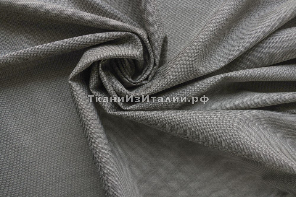 ткань шерсть серый меланж, костюмно-плательная шерсть однотонная серая Италия