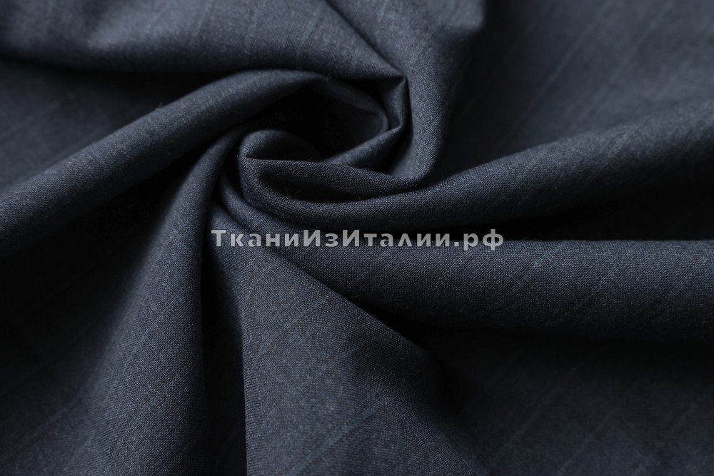 ткань серо-голубая шерсть в полоску, костюмно-плательная шерсть в полоску серая Италия