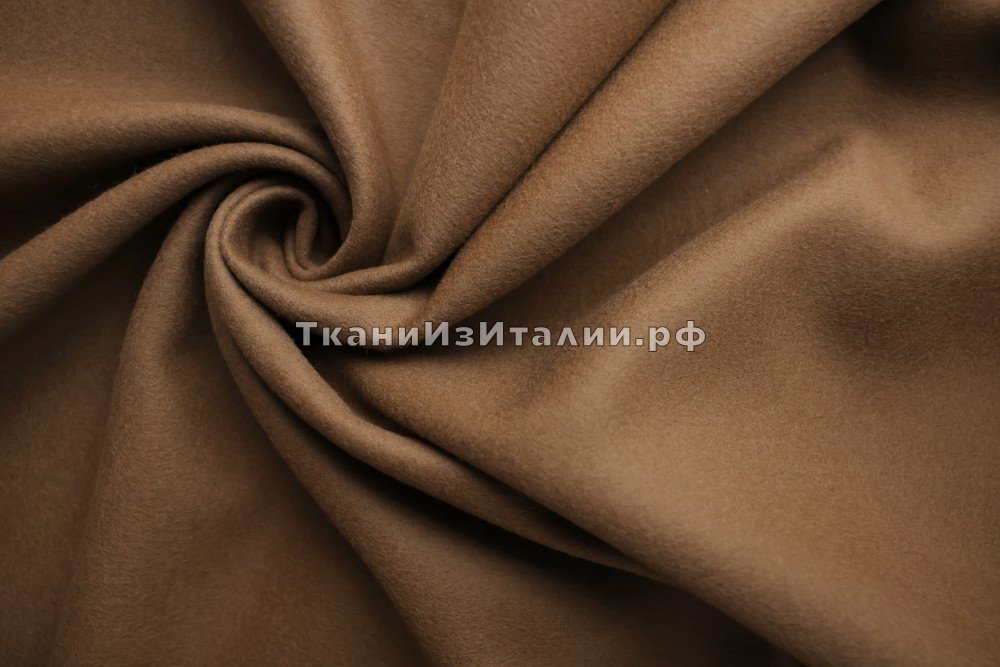 ткань кашемир цвета кэмел, пальтовые кашемир однотонная коричневая Италия