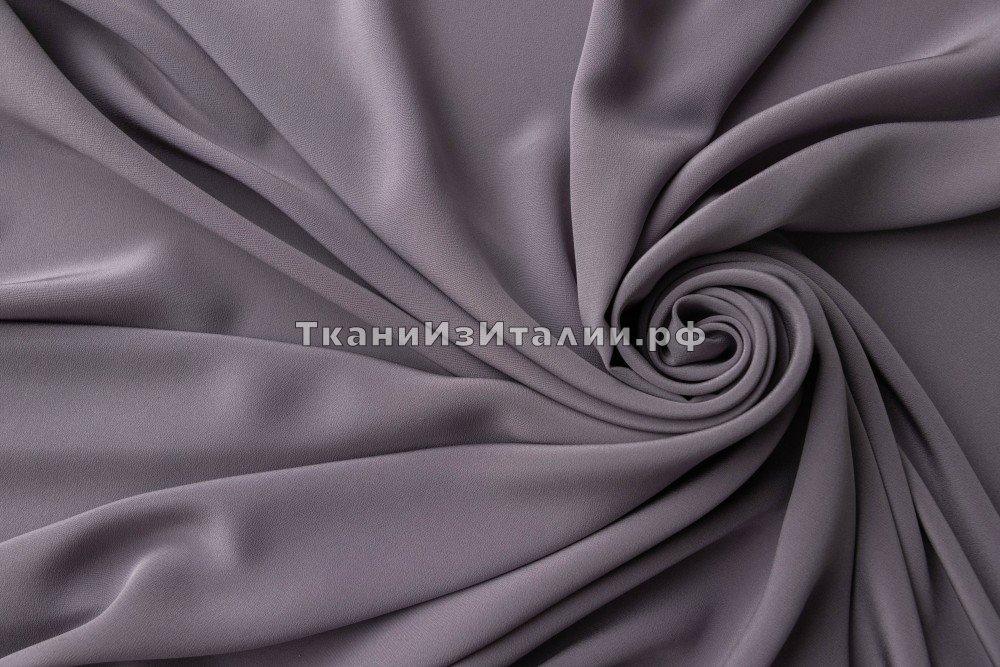 ткань крепдешин туапового цвета, крепдешин шелк однотонная фиолетовая Италия