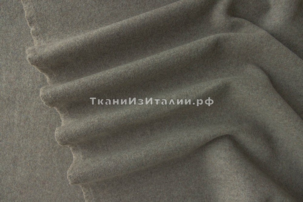 ткань двухслойный двусторонний серый пальтовый кашемир (Лоро Пиана), Италия