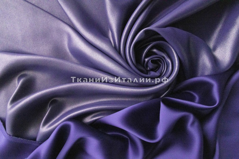ткань кади сине-фиолетовое с блеском (двустороннее), Италия