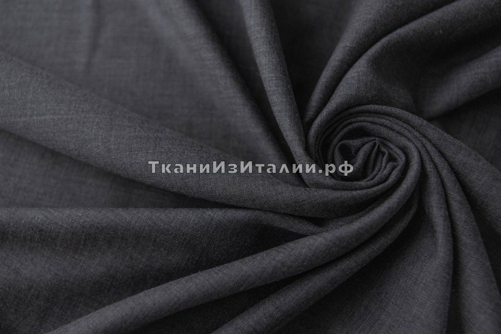ткань тонкий кашемир серого цвета, костюмно-плательная кашемир однотонная серая Италия