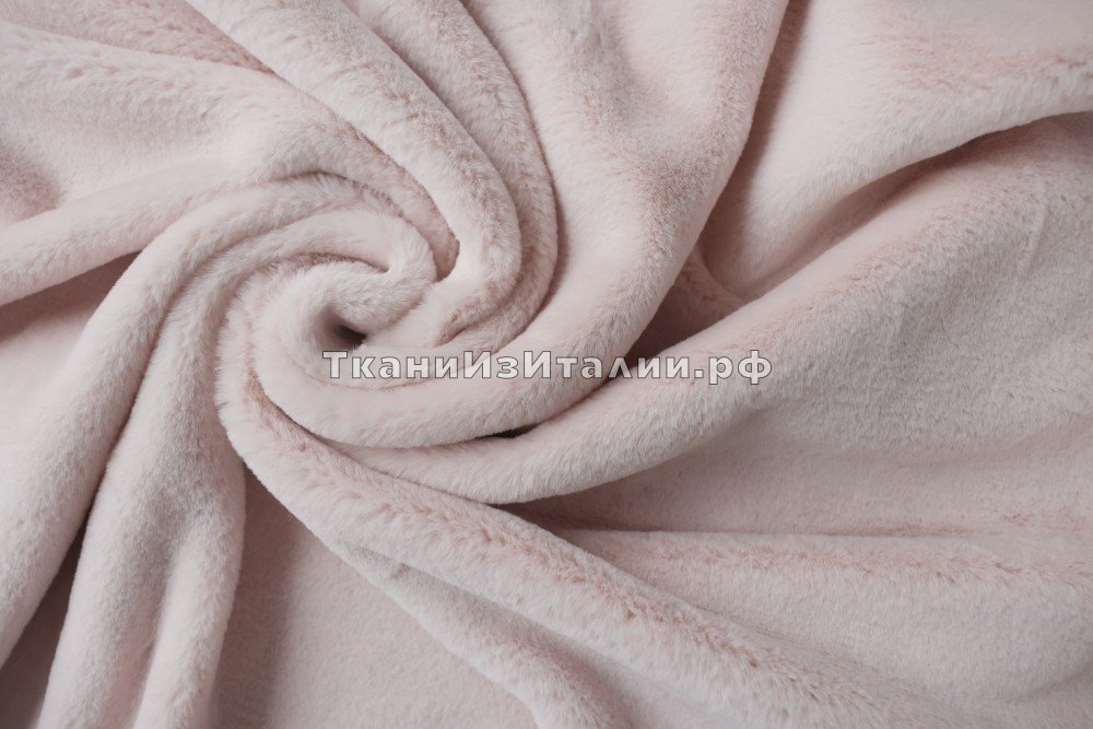 ткань искусственный мех розовый, искусственный мех полиэстер однотонная розовая Италия