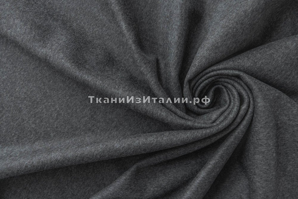 ткань графитовый серый кашемир меланж, пальтовые кашемир однотонная серая Италия
