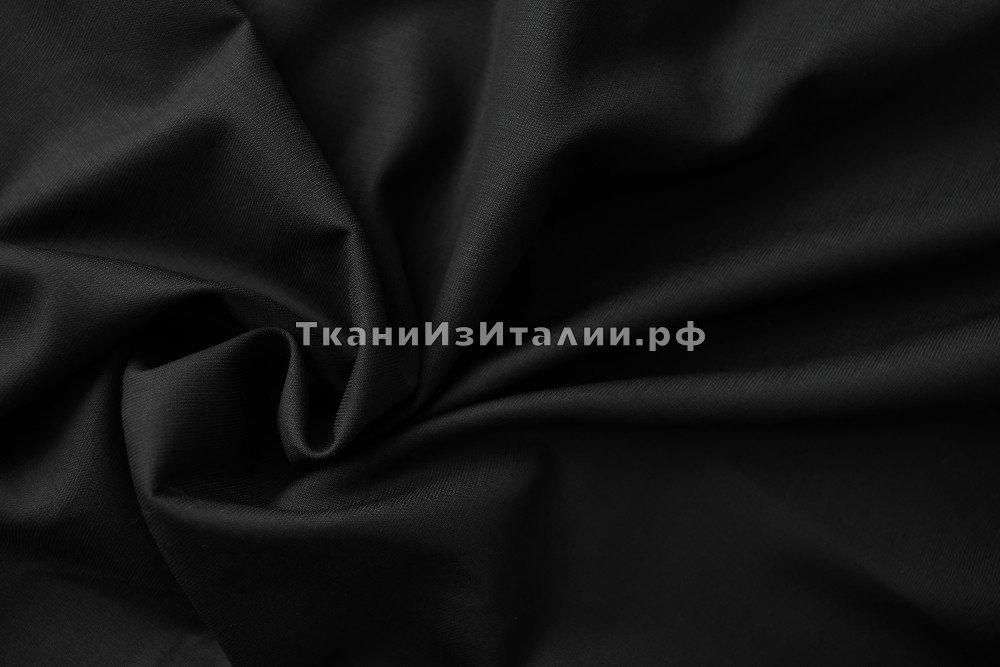 ткань угольная шерсть с шелком, костюмно-плательная шерсть однотонная коричневая Италия