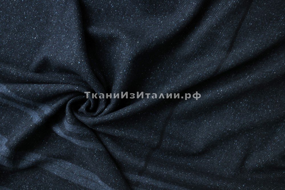  темно-синий палантин в елочку (0,51 * 2 м), платок кашемир в полоску синяя Италия