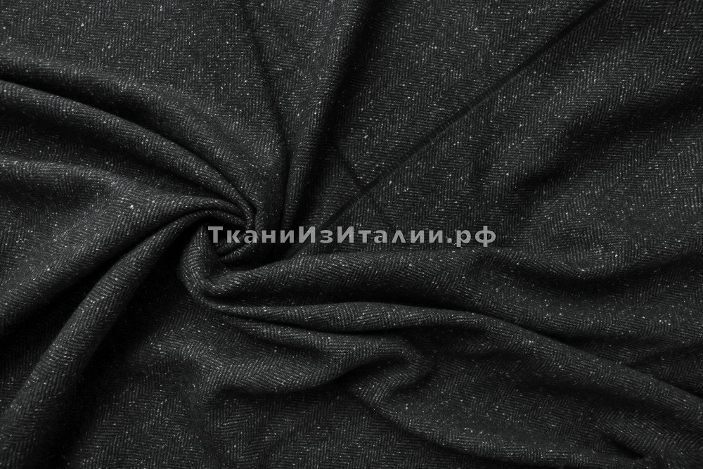 палантин темно-серый в елочку (0,51 * 2 м), платок кашемир в полоску серая Италия