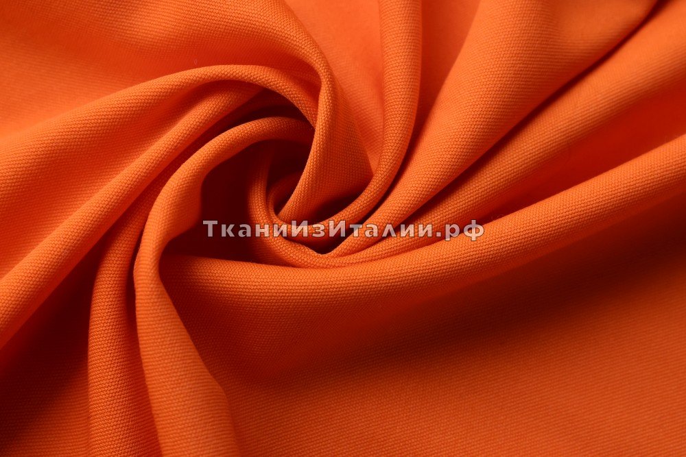 ткань оранжевая шерсть (в 2х отрезах: 3.7 м; 0.80 м), костюмно-плательная шерсть однотонная оранжевая Италия