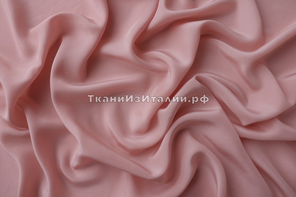 ткань розовый шелк гортензия, крепдешин шелк однотонная розовая Италия