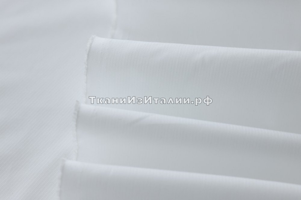 ткань белый рубашечный хлопок в полосочку, Италия