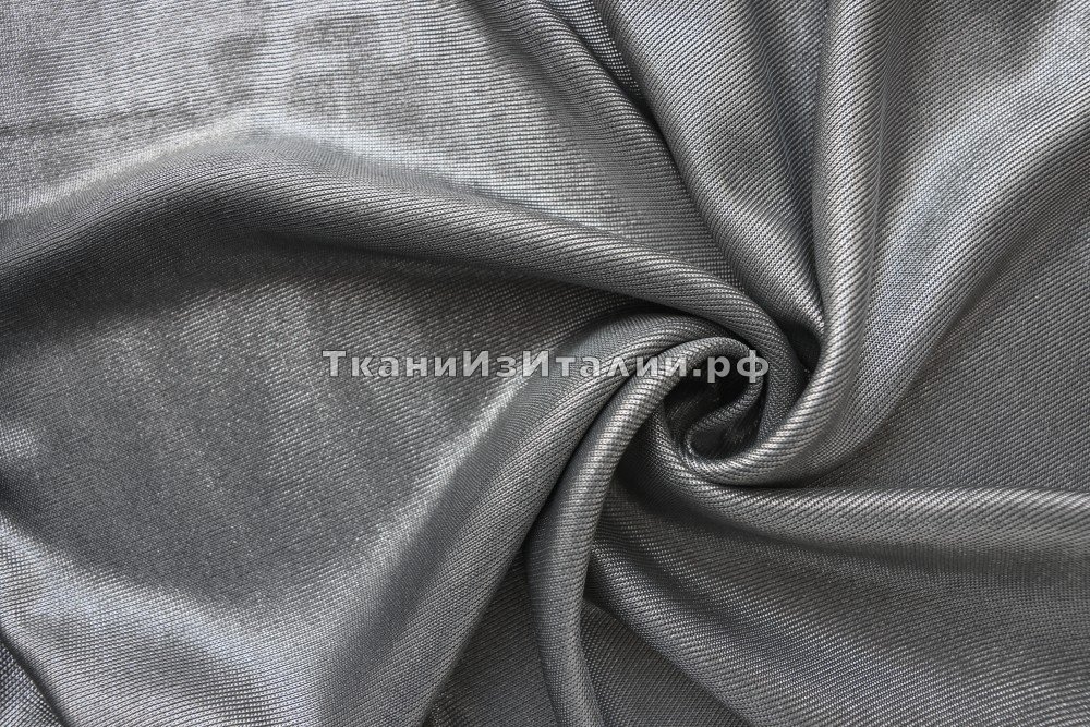 ткань серый трикотаж Эмилио Пуччи с серебристым напылением, Италия