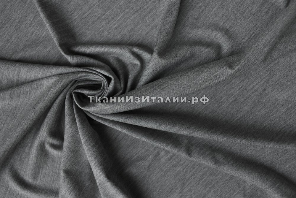 ткань светло-серый трикотаж с шелком, Италия